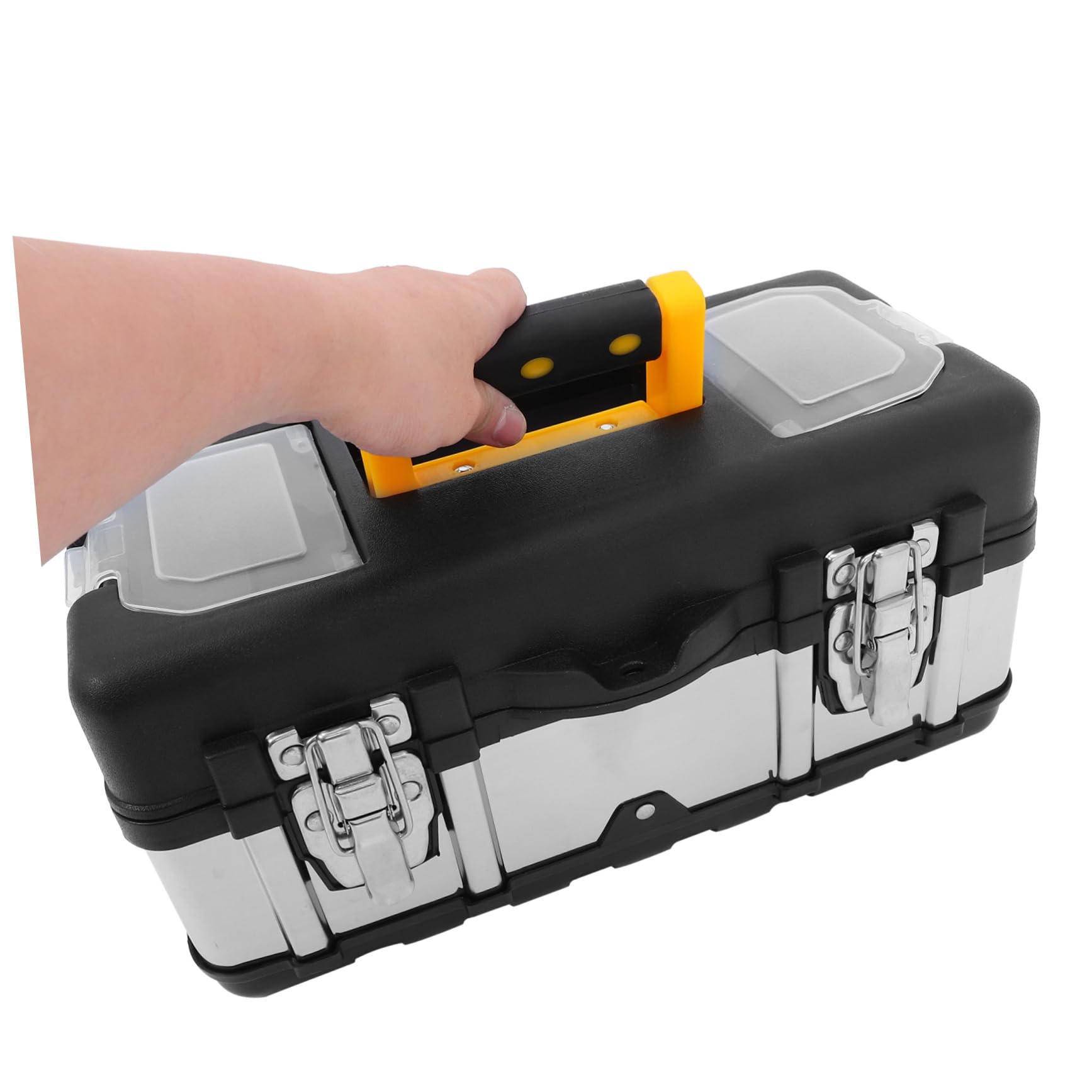 Cassetta portautensili portatile con serratura con bagaglio a mano in acciaio inox Toolbox Organizer per Caja De Herramientas