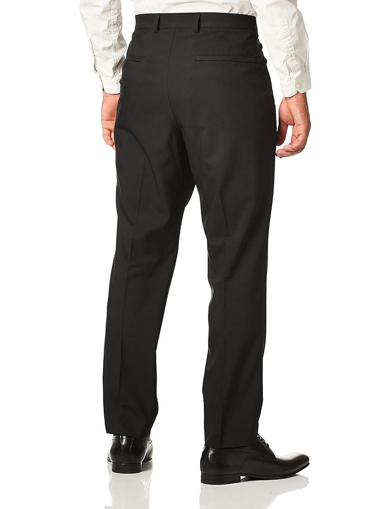 Perry Ellis Men's Very Slim Solid Tech Pant, Black 28x30