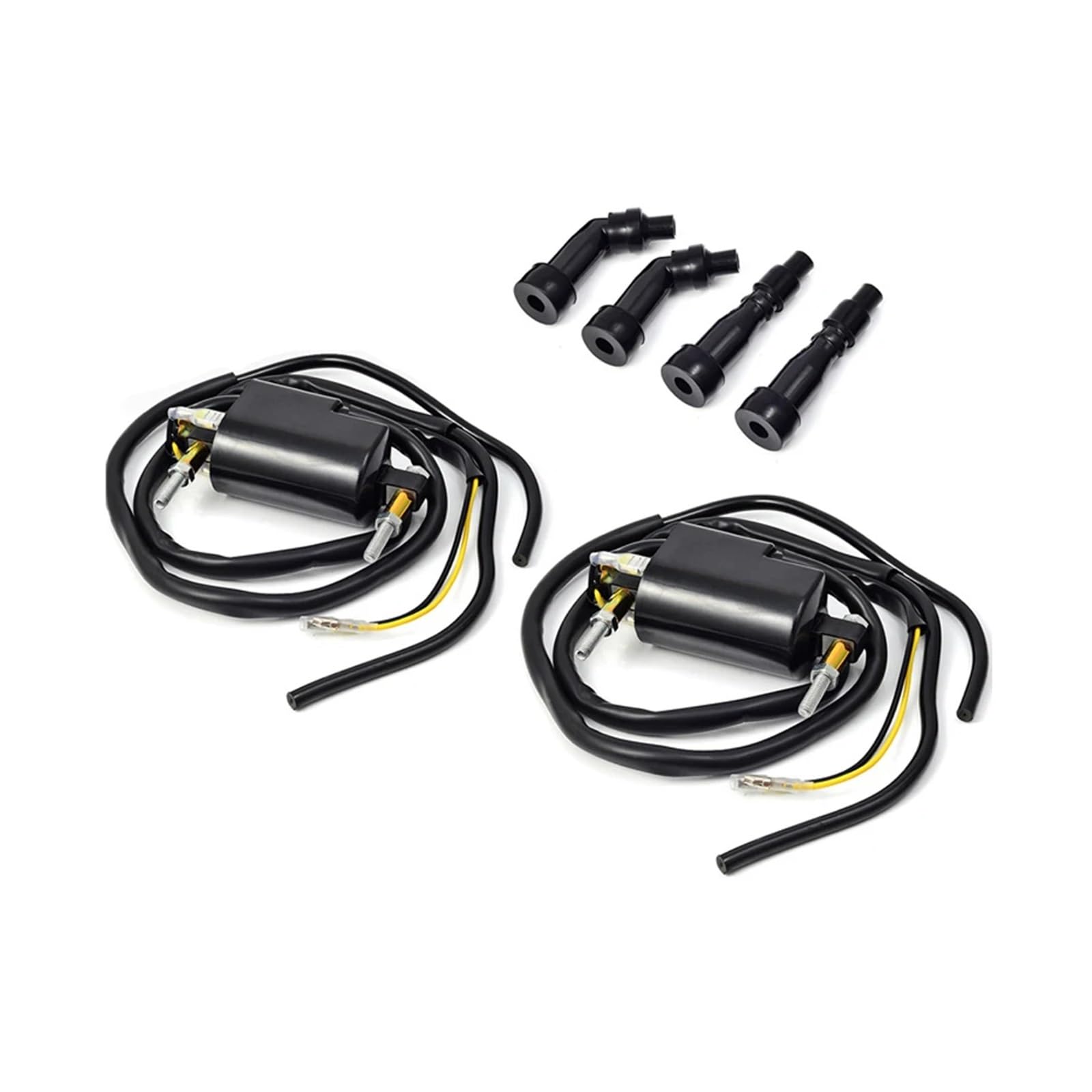 EMENAR Bobina Accensione 2 Pezzi per Suzuki GS550 GS650 GS750 850 1000 1100 Bobine Accensione Cappucci per Candele Bobina Accensione Moto