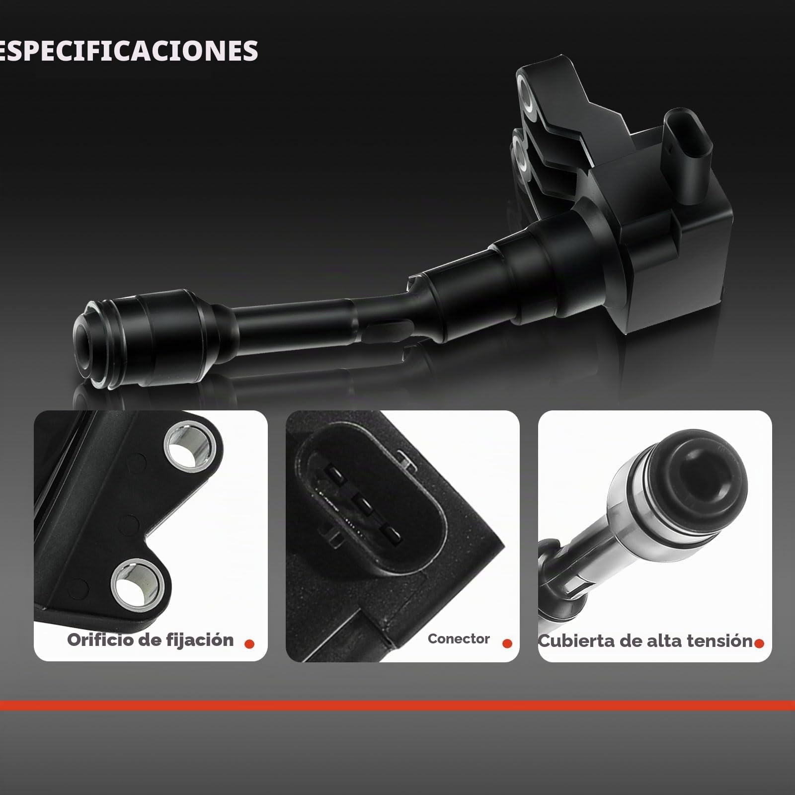 Frankberg 3x Bobinas de encendido Compatible con Ecosport 1.0 EcoBoost Focus III Turnier 1.0 EcoBoost B-Max JK 1.0 EcoBoost Focus III 1.0 EcoBoost C-Max II DXA/CB7 DXA/CEU 1.0 EcoBoost CM5G12A366CB