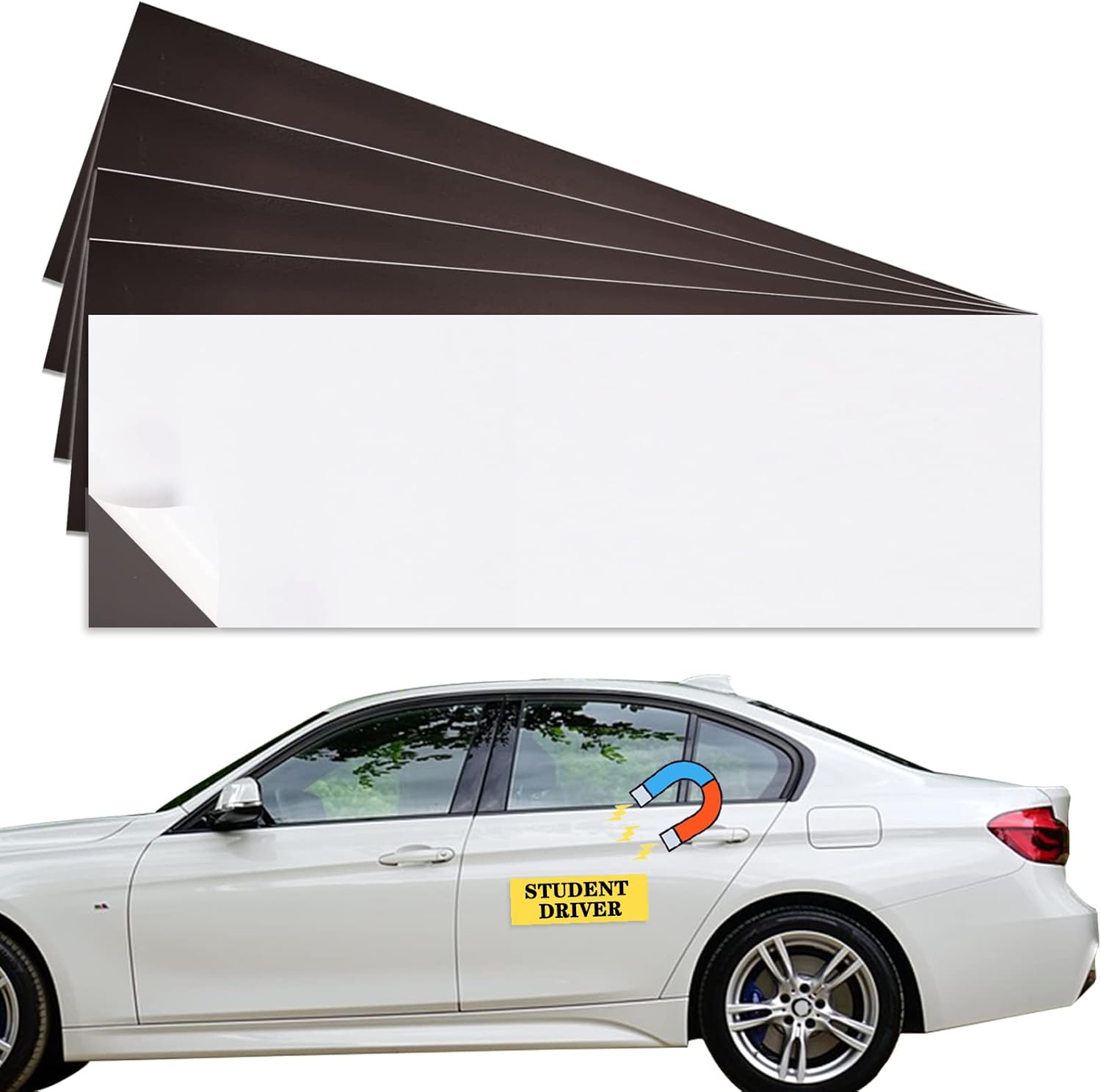 Bumper Sticker Car Sheets 5 Packs 12"×4