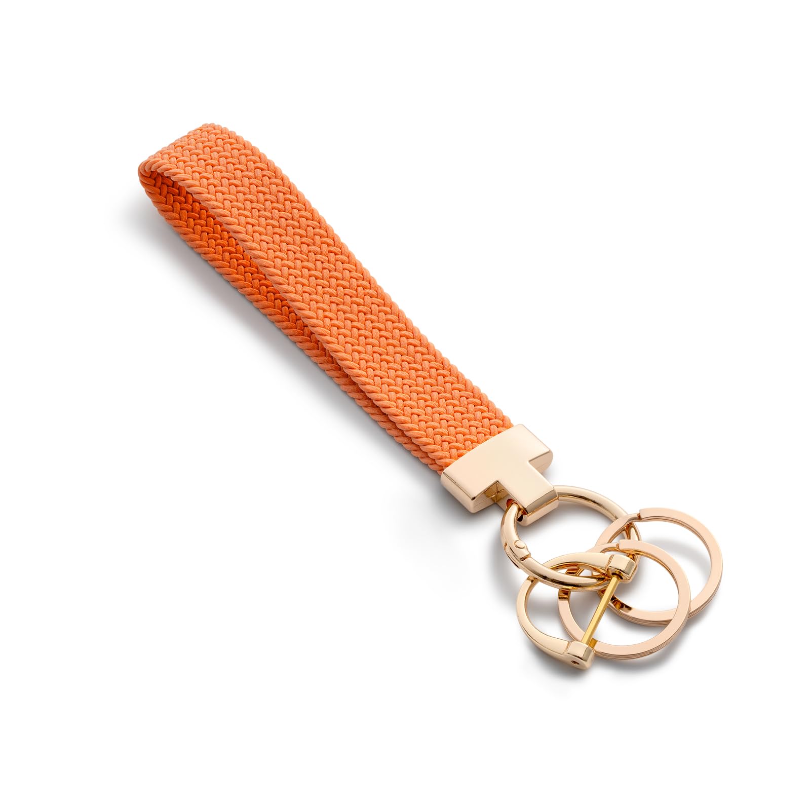 CHUQING Schlüsselanhänger Auto Schlüsselband Kurz Schlüsselbund | Elastisches Polyester Schlüsselarmband für Damen, dehnbar und handfrei.Ideal für Alltag und als Geschenk