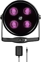 Vista 1 de Iluminador IR de 80 pies Luz infrarroja de gran angular sin punto caliente AI4 para cámara de seguridad (con adaptador de corriente)