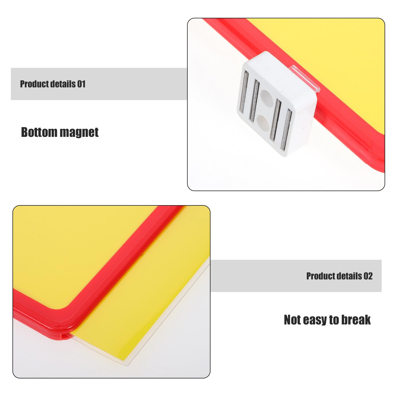 POPETPOP Porta Etichette Magnetiche Scrivibili per Scaffali in Magnete e Plastica Rosso Doppio Supporto Versatile per Cartelli da Magazzino