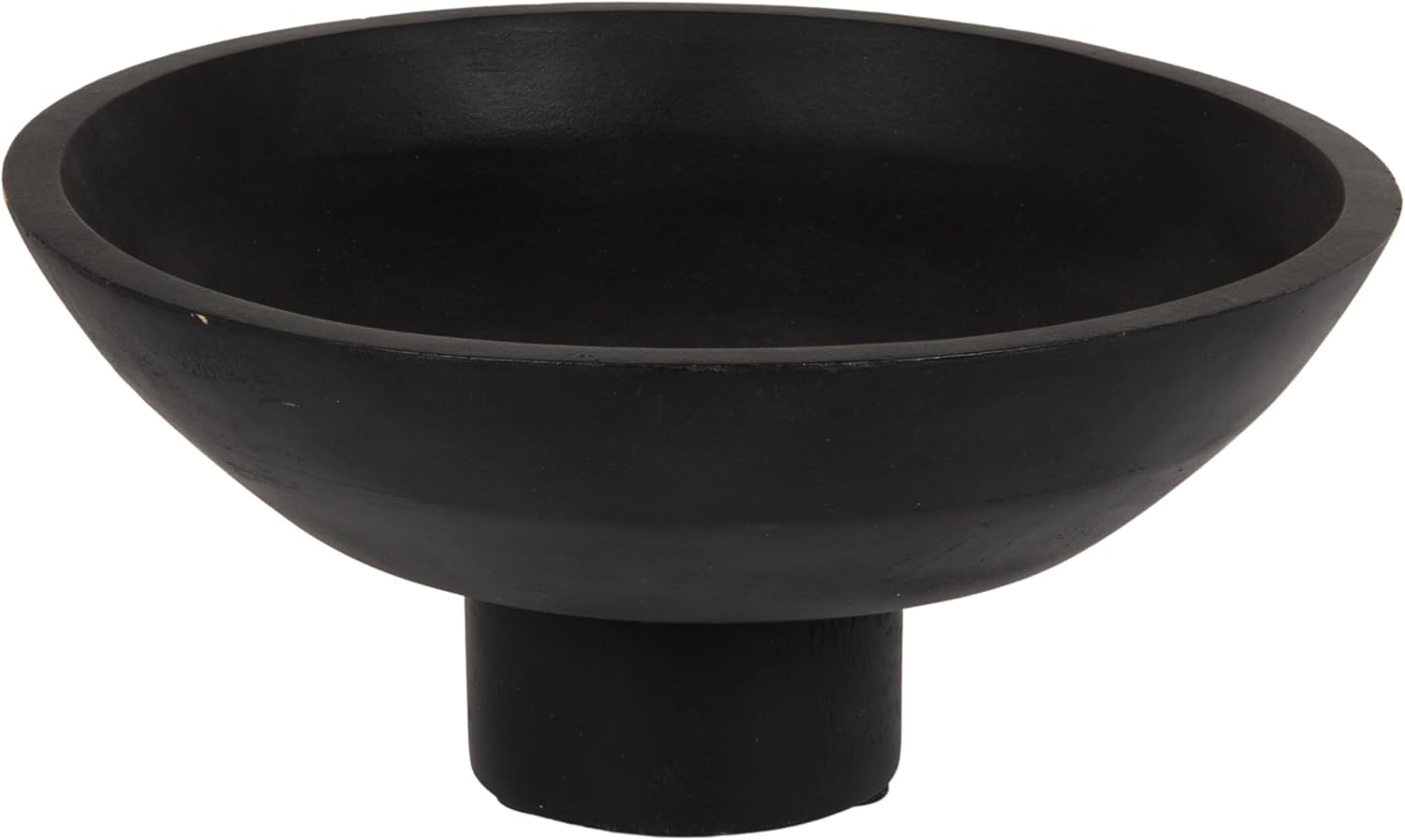 Bloomingville Mango Wood Footed Bowl, Black Finish