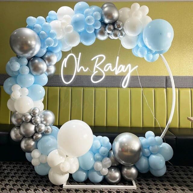 Round Arch Balloon Decoration Stand Made of Strong Of PVC Pipe 153Cms In Width & 182Cms In Height Suitable For Birthday, Anniversary, Baby Shower & All Types Of parties.-image-33