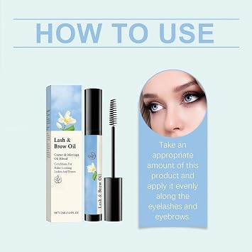 Eyelash Growth Serum & Eyebrow Serum for Women, Eyelash Enhancer Serums with Applicator, Promotes Longer Fuller Stronger Lashes, Lash Lift Nourishing Oil