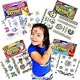 The #1 Rated Tattoos for Kids - Temporary Tattoos for Kids - 2 Sheets of Waterproof Tattoos- Assorted Fun Designs - Great for Party Favors for Boys and Girls. Non Toxic.