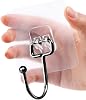 Alper Black Strong Adhesive Hooks For Bathroom, Adhesive Hangers, Wall Hangers For Kitchen, Home Office 2 Pieces
