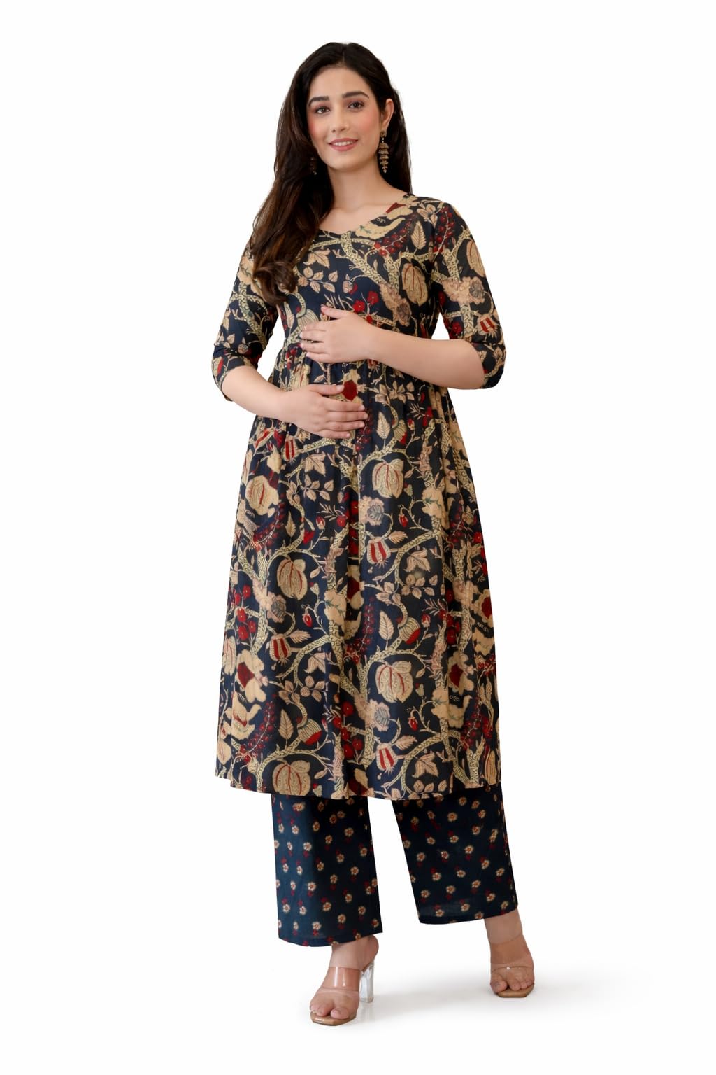 H448 Green,Maroon,Blue Printed Kurta Pant Set for Women | Stylish Ethnic Wear Co-Ord Set | Comfortable Regular Fit Kurti with Pant | Available in M, L, XL, XXL-image-32