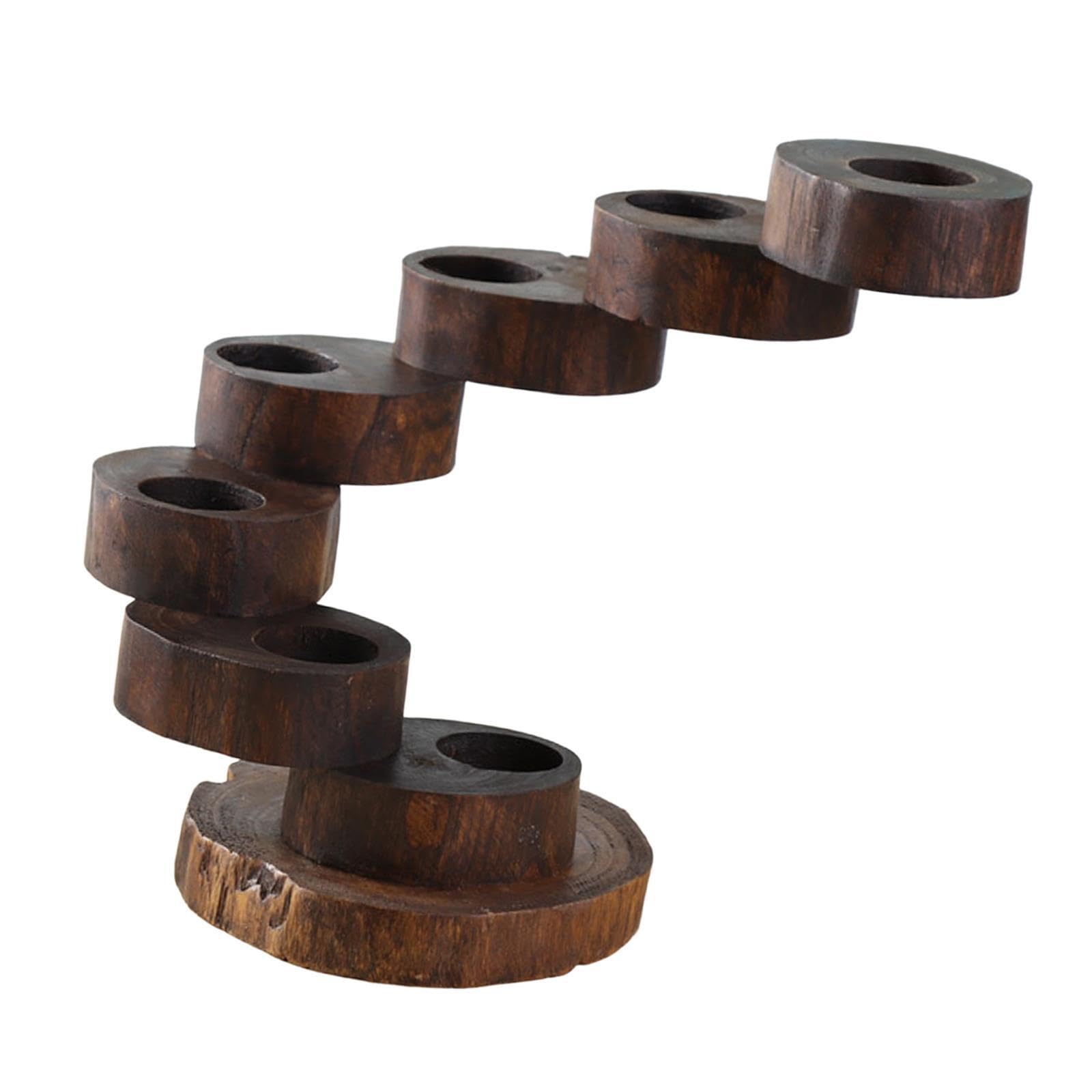 Portacandele Tealight in legno rustico che aggiunge calore agli eventi. Portacandele Tealight in legno Per unico che crea atmosfera. Centrotavola da