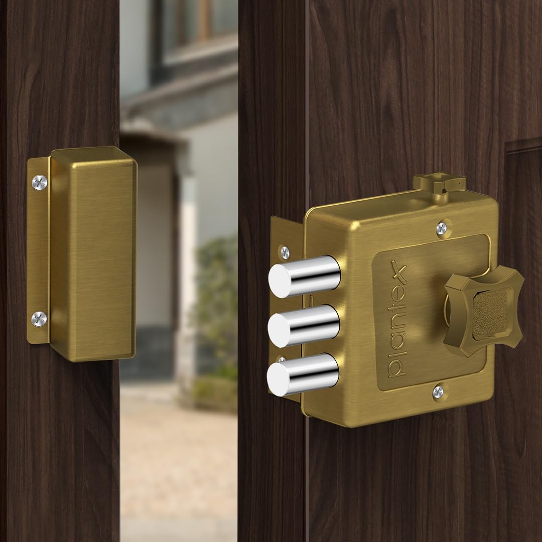 Plantex Heavy Duty Dead Bolt Lock with Brass and Metal Construction, Matt Finish for Home, Office, and Hotel Doors — Amazon image 11