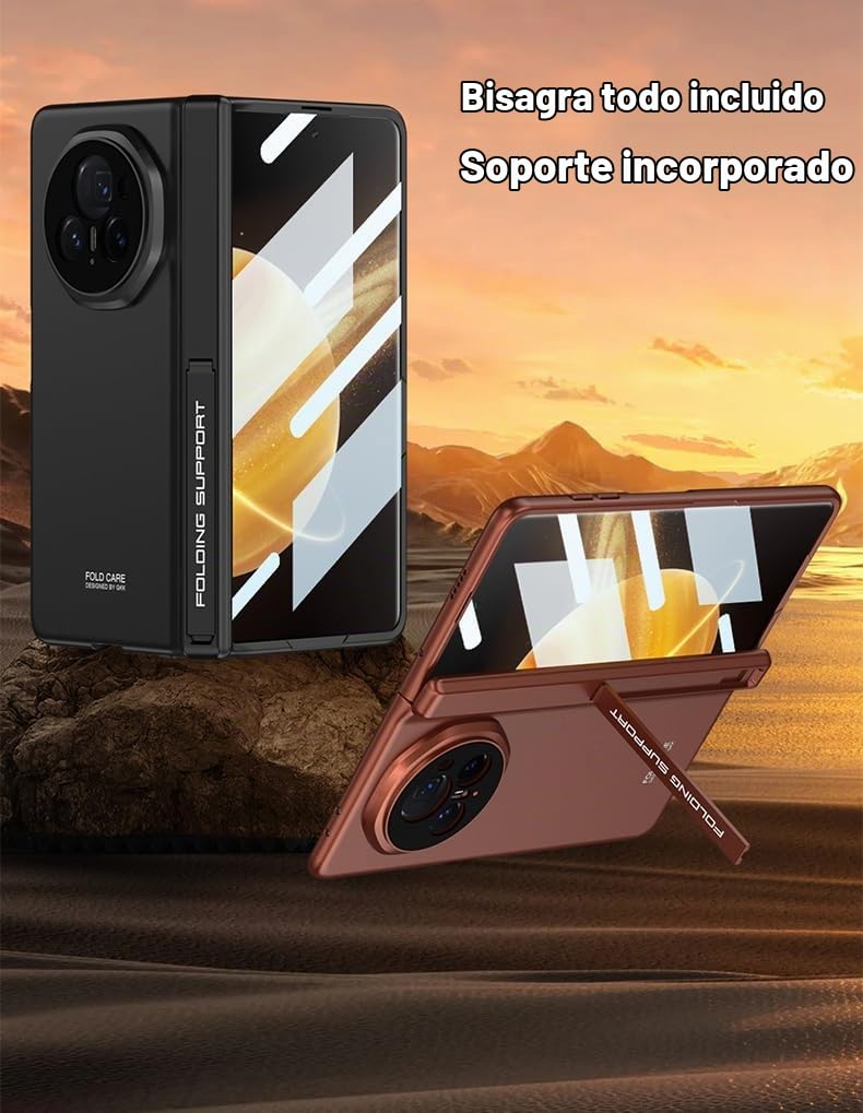 COQUE Funda Honor Magic V3,película Protectora de Carcasa con bisagras integradas, Carcasa Plegable con Todo Incluido,Funda de teléfono Plegable para Honor Magic V3-Negro