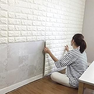 LINGWEI PE Foam 3D Wall Tile Pattern - Self-Adhesive