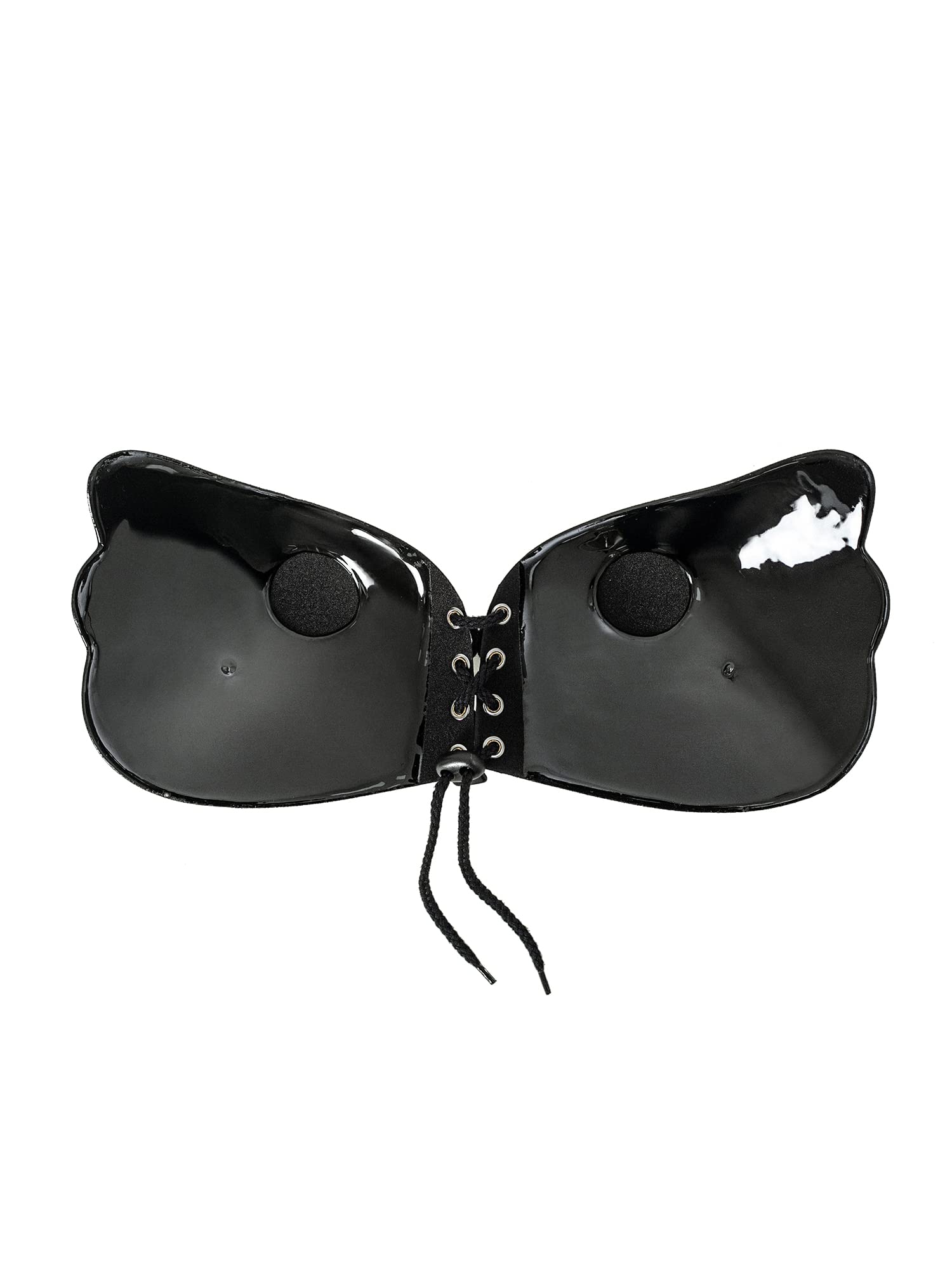 NYKD Soutien-gorge invisible en silicone adhésif push up sans bretelles et dos nu pour femme avec lacets sur le devant NYA010