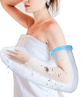 SUPERNIGHT Waterproof Full Arm Cast Cover for Shower Adult, Arm Protector Shower Bag to Keep Wound and Bandage Dry, Waterproof Cast Cover for Broken Hand, Elbow, Wrists, Arms
