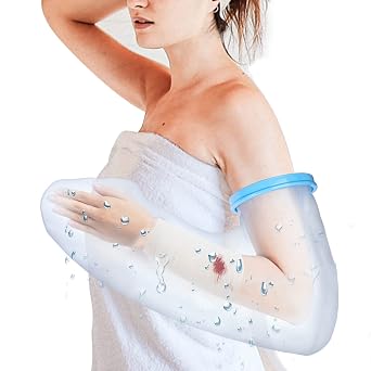 SUPERNIGHT Waterproof Full Arm Cast Cover for Shower Adult, Arm Protector Bag to Keep Wound and Bandage Dry for Broken Hand, Elbow, Wrists, Arms