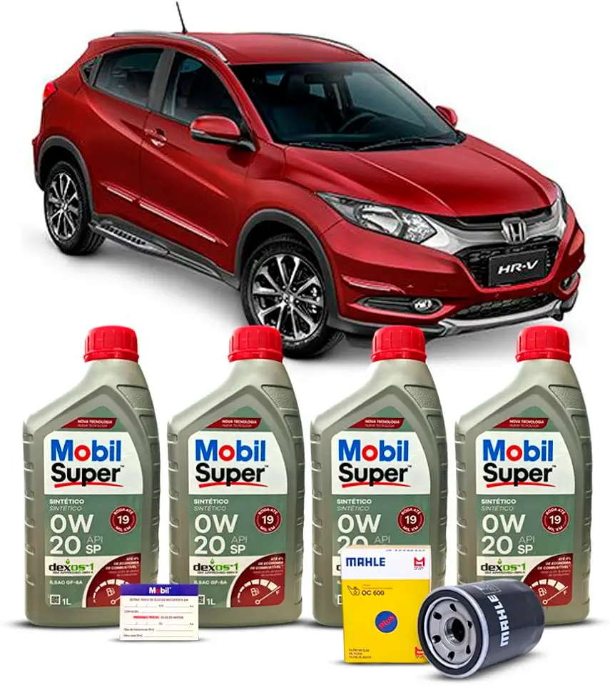 Kit Troca de Oleo 0w20 e Filtro Honda HRV 1.5 1.8 2015 até 2023