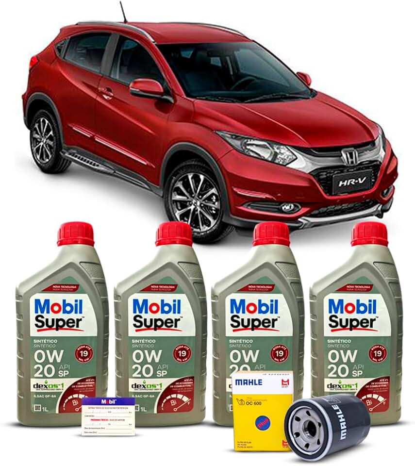 Kit Troca de Oleo 0w20 e Filtro Honda HRV 1.5 1.8 2015 até 2023