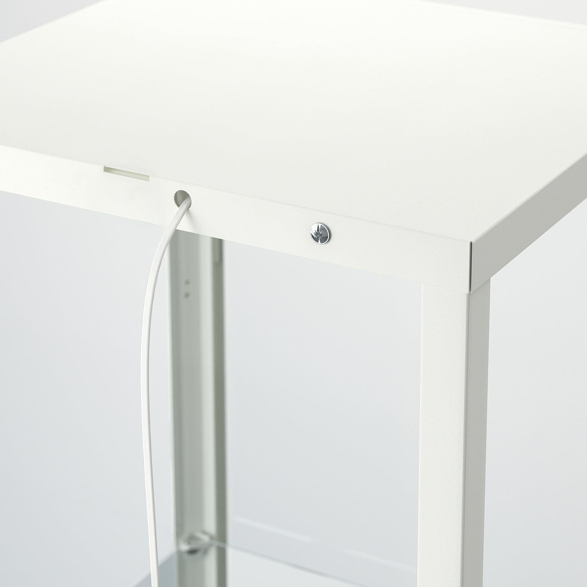 ProTuning BLÅLIDEN Armoire à portes vitrées, blanc, 35 x 32 x 151 cm