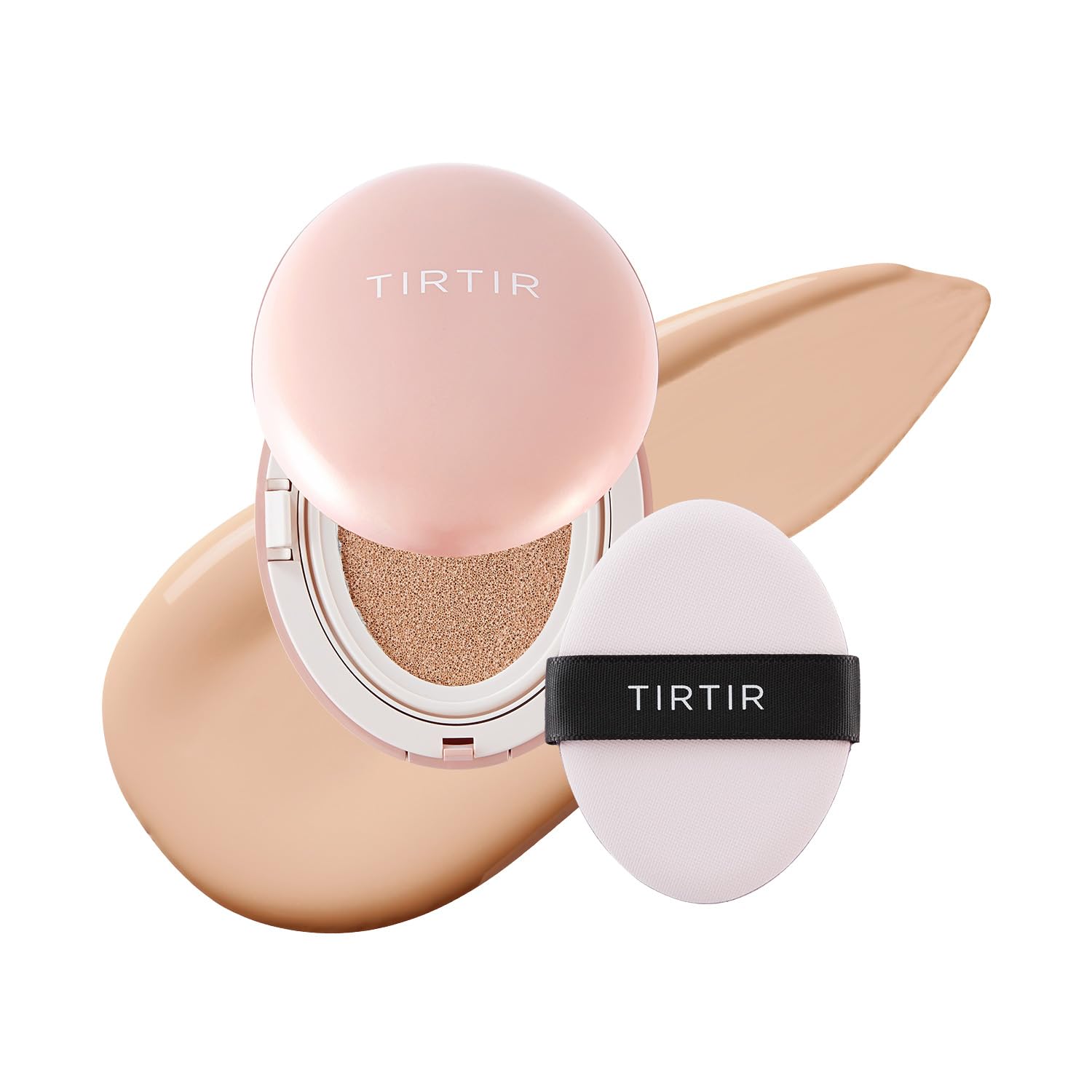 TIRTIR Mask All-Cover Cushion Foundation | Full coverage, Skin fit, Satin Glow Finish | Korean Cushion Foundation #21C COOL IVORY | 4.5g