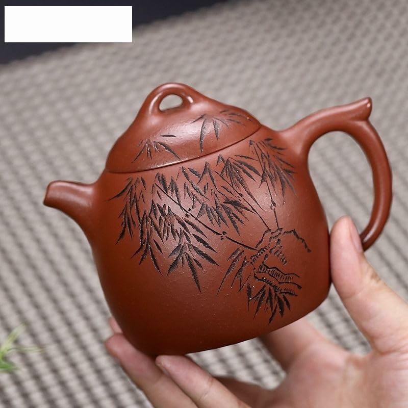 Czajnik do herbaty 290 ml, retro, fioletowy gliniany czajniczek, ręcznie robiony, surowy, gliniany czajnik z sitkiem, zestaw do herbaty Zisha, dzbanek do kawy, czajniczek do kuchenki