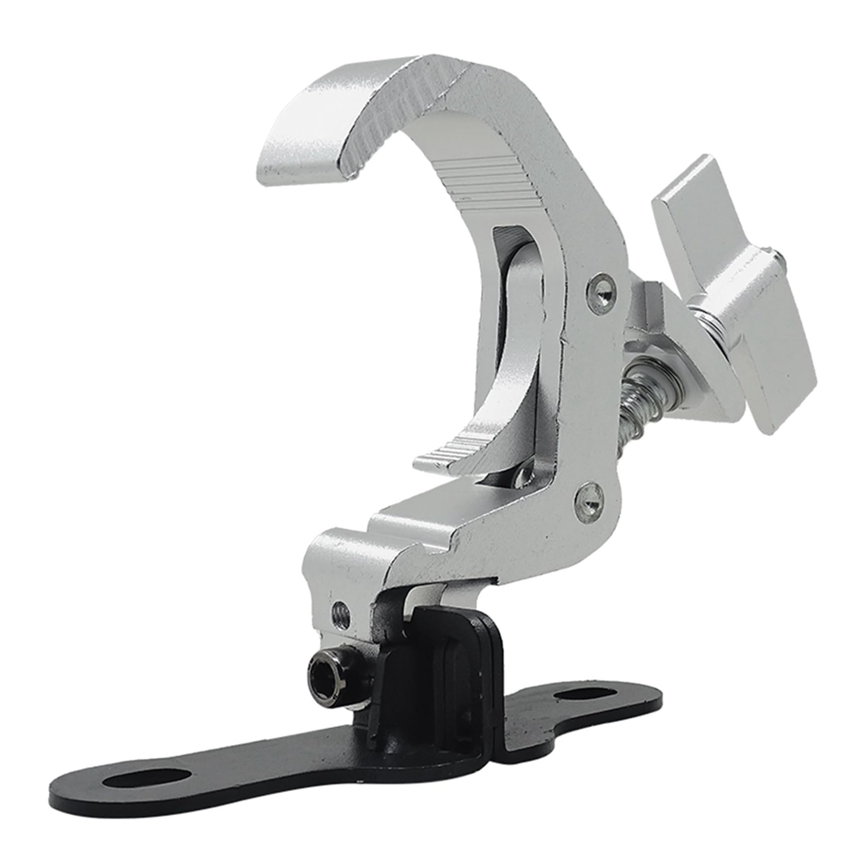 2 paia di ganci per luce in alluminio, testa mobile, clip per traversa, carico di sicurezza 150 kg per attrezzatura DJ Discoteca (A)