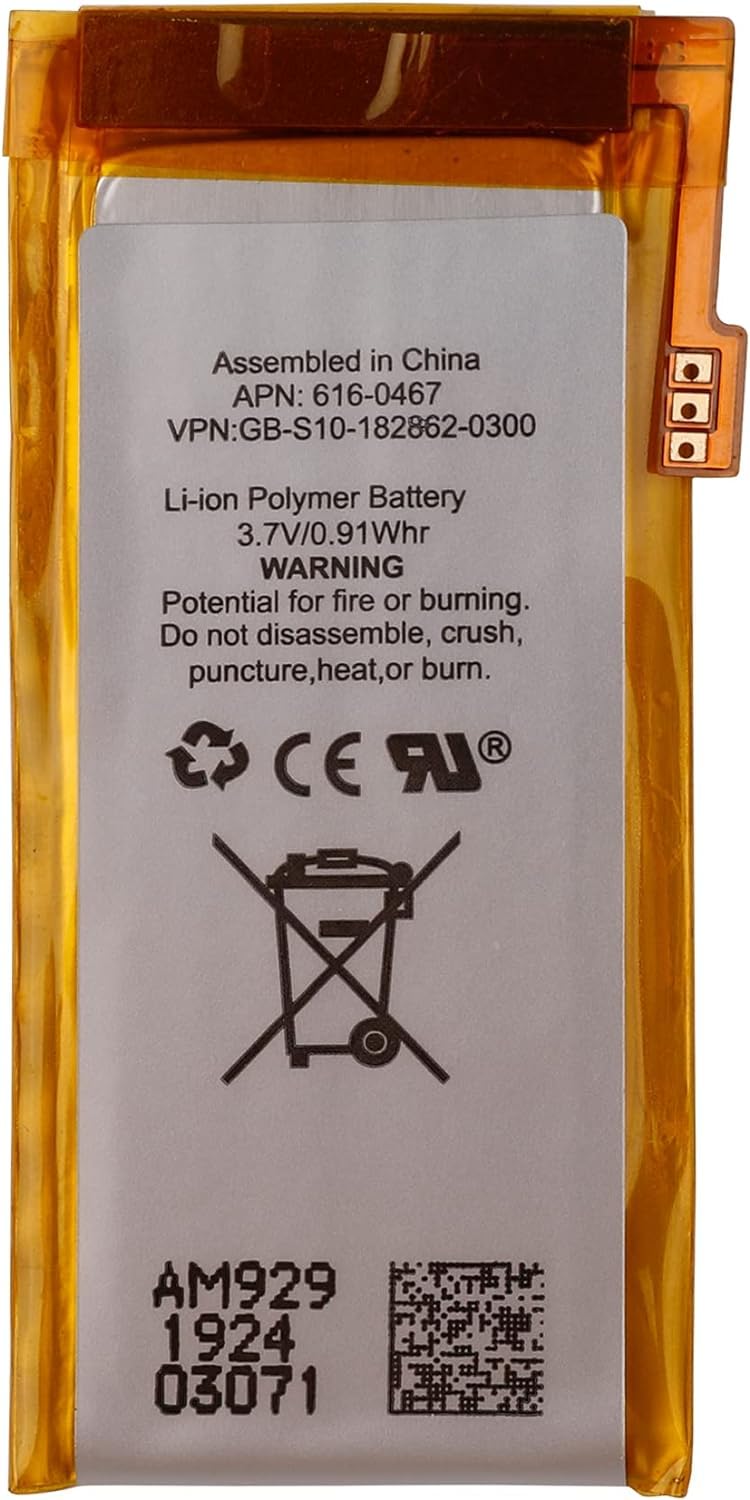 (美品)iPod nano 4 MA978J 4GB (良いバッテリー) Battery 616-0406 616-0467 Compatible with iPod Nano (4th Gen