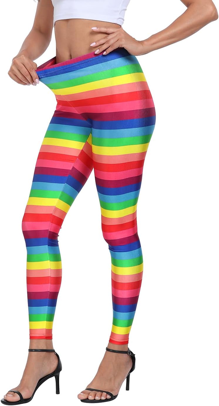 HDE Trendy Design Workout Leggings - Fun Fashion Graphic Printed Cute Patterns image 5