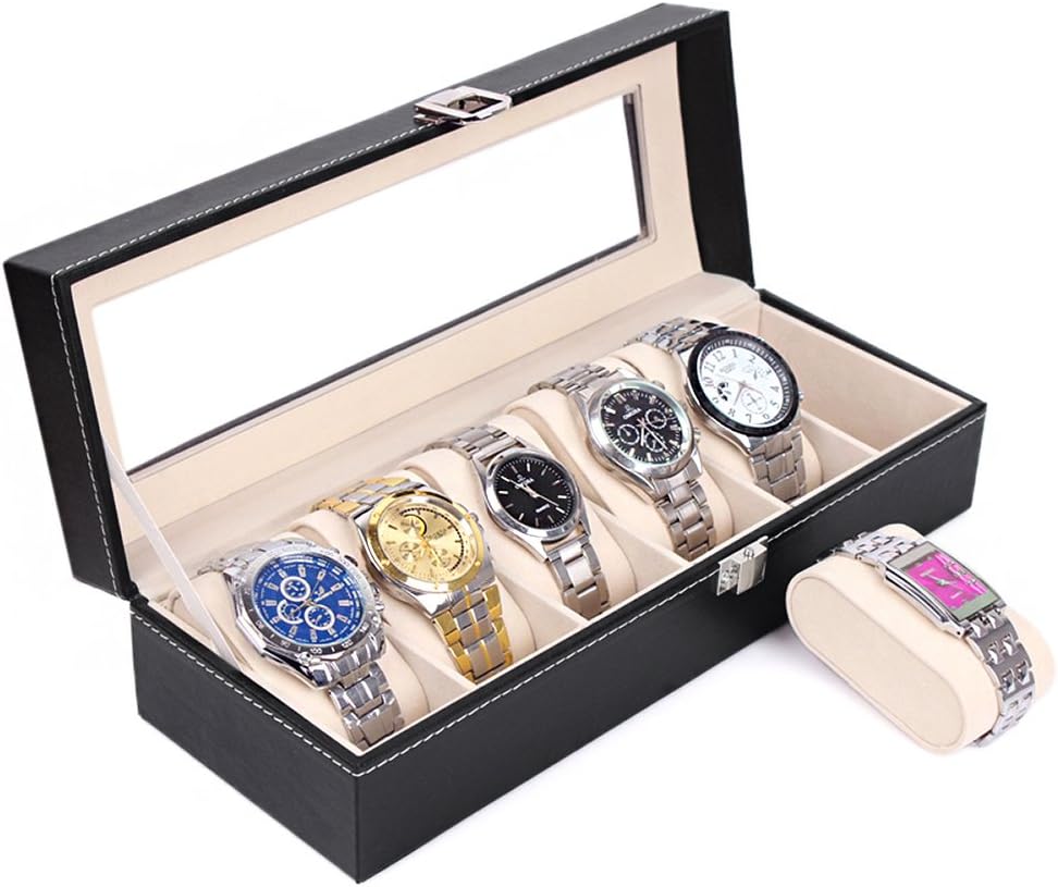 Watch case Watch box for 6 watches Watch casket from the brand MyBeautyworld24