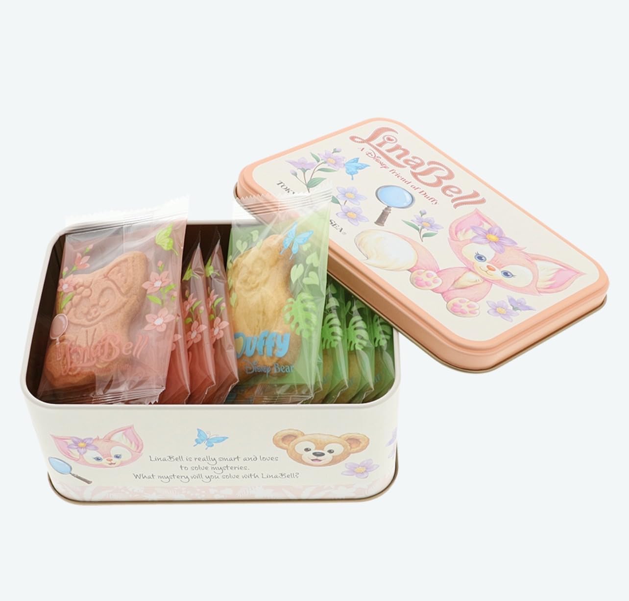 【東京ディズニーシー限定】リーナベル クッキー 缶 ダッフィー＆フレンズ 人気 お菓子 お土産 プレゼント ディズニー グッズ (1個)