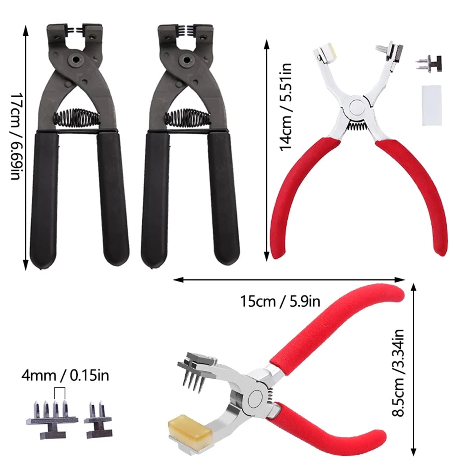 1 outil de perforation LeatherCraft en acier inoxydable pour percer le cuir (type 1)