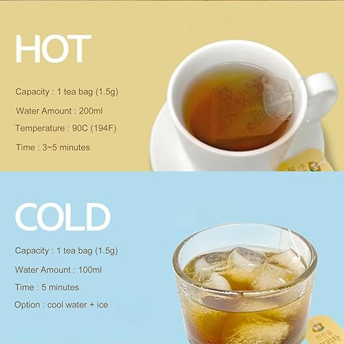 Miniatura 6 de Té de cebada asada de Corea, 0.05 oz x 20 bolsas (1.06 oz), bolsas de té de una sola porción caliente y fría, para bolsas de té Dongsuh