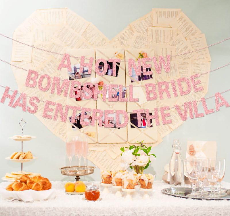 Image of A Hot New Bombshell Bride Has Entered The Villa Banner for Bachelorette Decorations, Bachelorette Party Banner, Bach Island Bachelorette Party Favors, Bride Party, Bridal Shower, Engagement Decor US1