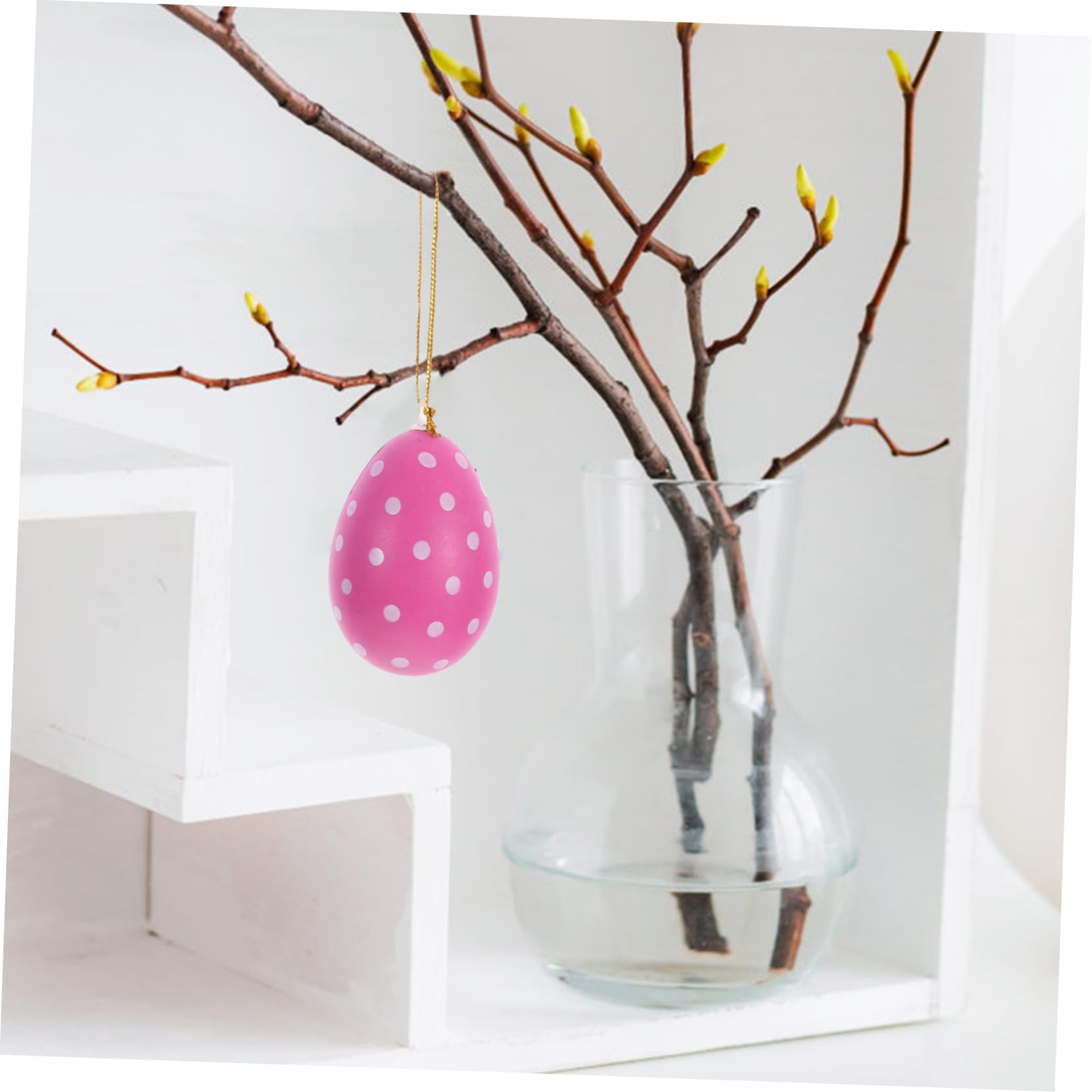 Gatuida 72stücke Teiliges Bunter Kunststoff-Ostereier Mit Aufhängeschnur Dekorative Eier Für Ostern Bastelprojekte Und Festliche Raumgestaltung Für Partys Und Osterbaum-Dekoration