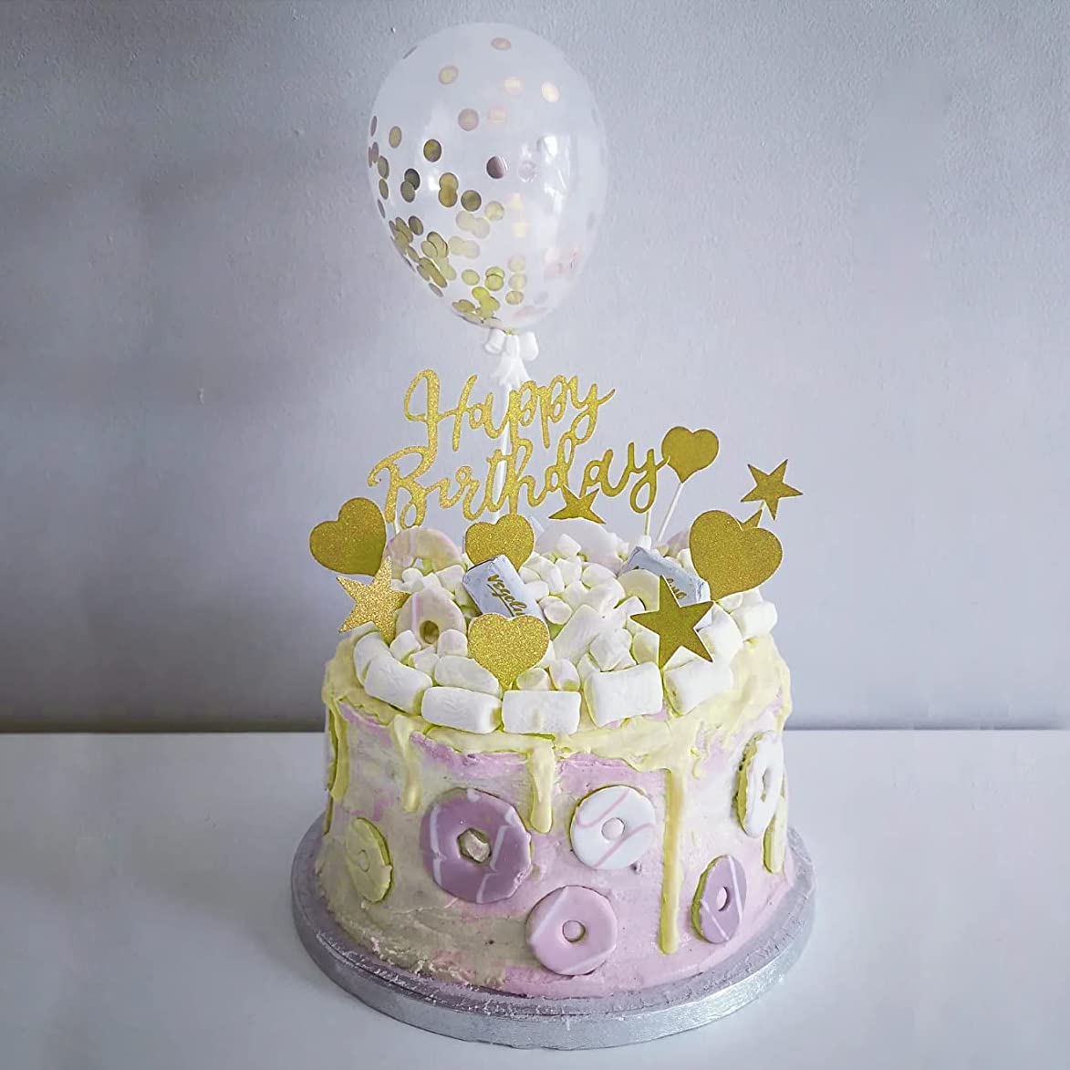 8 Stück Happy Birthday Tortendeko Geburtstag, Kuchendeko