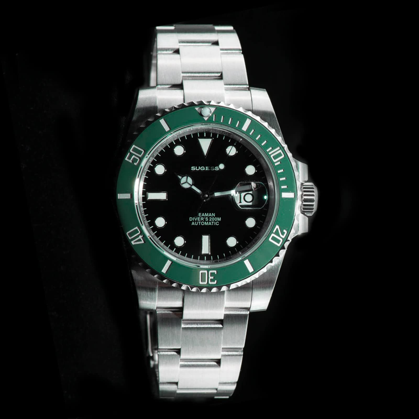 High-Beat 28800 bph Ocean Star 200M Wasserdichtigkeit 316L Edelstahl Keramik Lünette Automatische mechanische Taucher Herrenuhr SW126610LV, silber