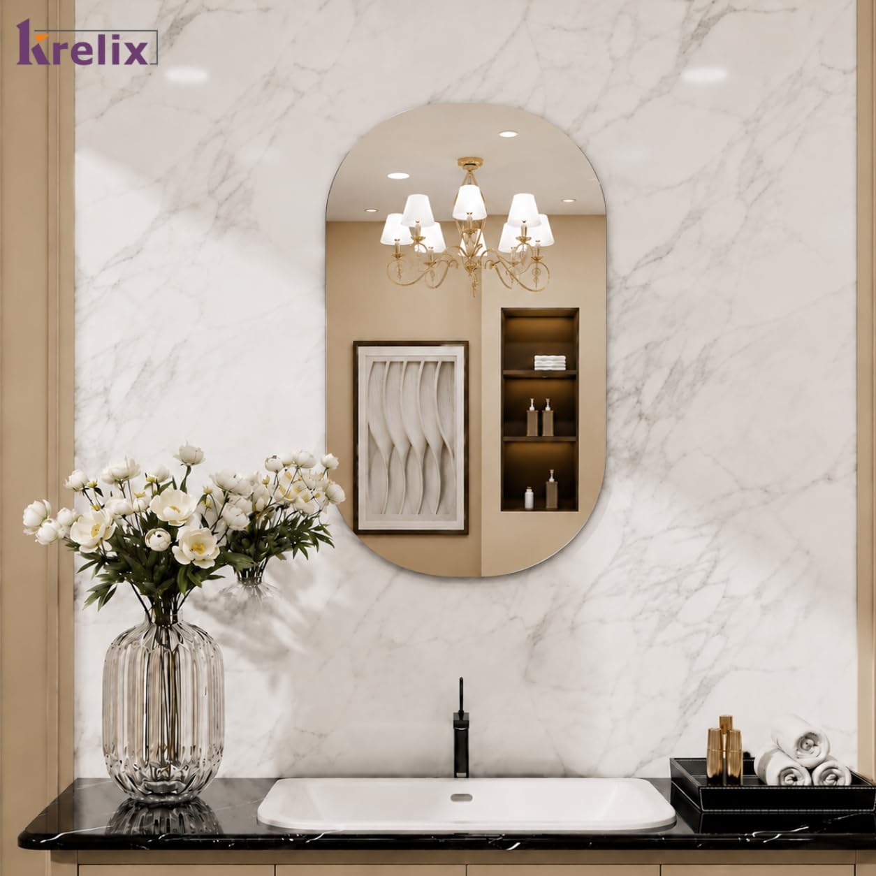 Capsule Wall Mirror - Modern Design FREE SHIPPING -7