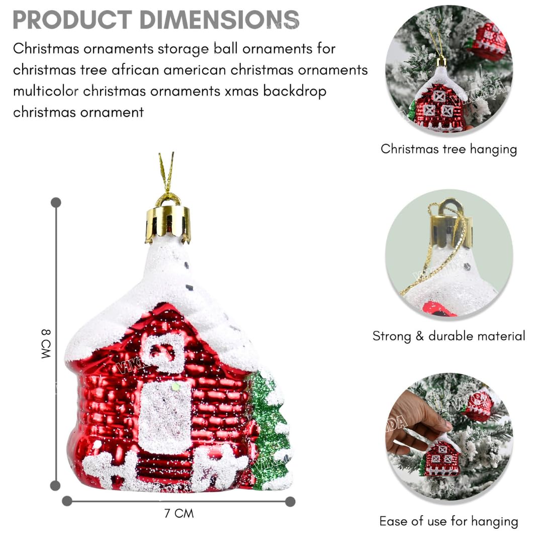 VikriDA Christmas Ornaments - Festive Tree Decorations -6 VikriDA Christmas Ornaments - Festive Tree Decorations -6