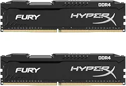 Kingston Technology HyperX Fury 16GB (2 x 8GB) DDR4 2400MHz DRAM (Desktop Memory) CL15 1.2V DIMM (288-pin) Preto HX424C15FB2K2/16