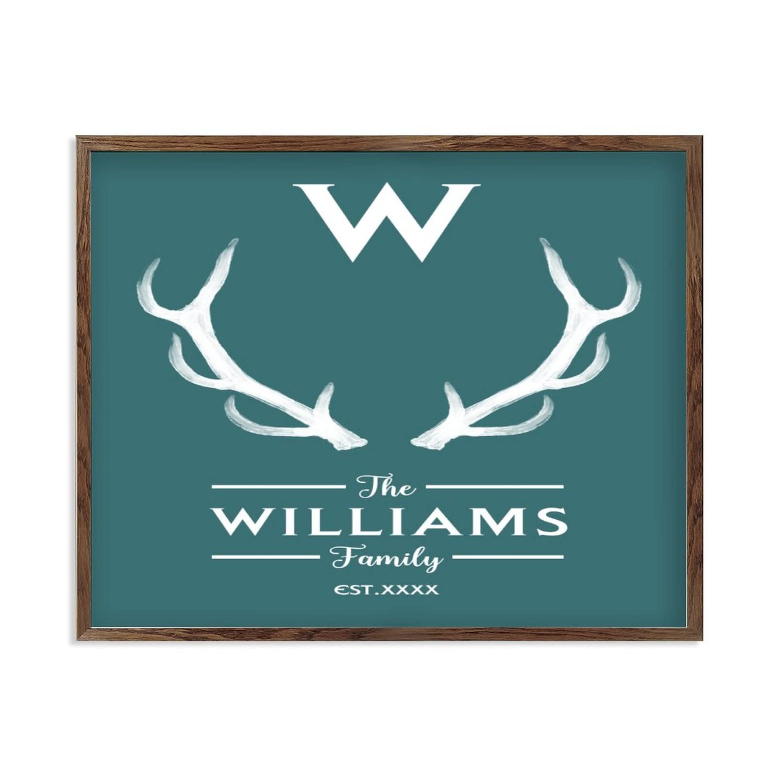 Plaque murale encadrée en bois rustique chic 40x50 cm pour décoration élégante