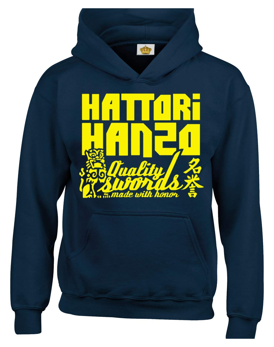 Crown Designs Men's Navy Hattori Hanzo Cool Funky Geek Nerd Gift Unisex Hoodies For Wo & Teenagers - /Large