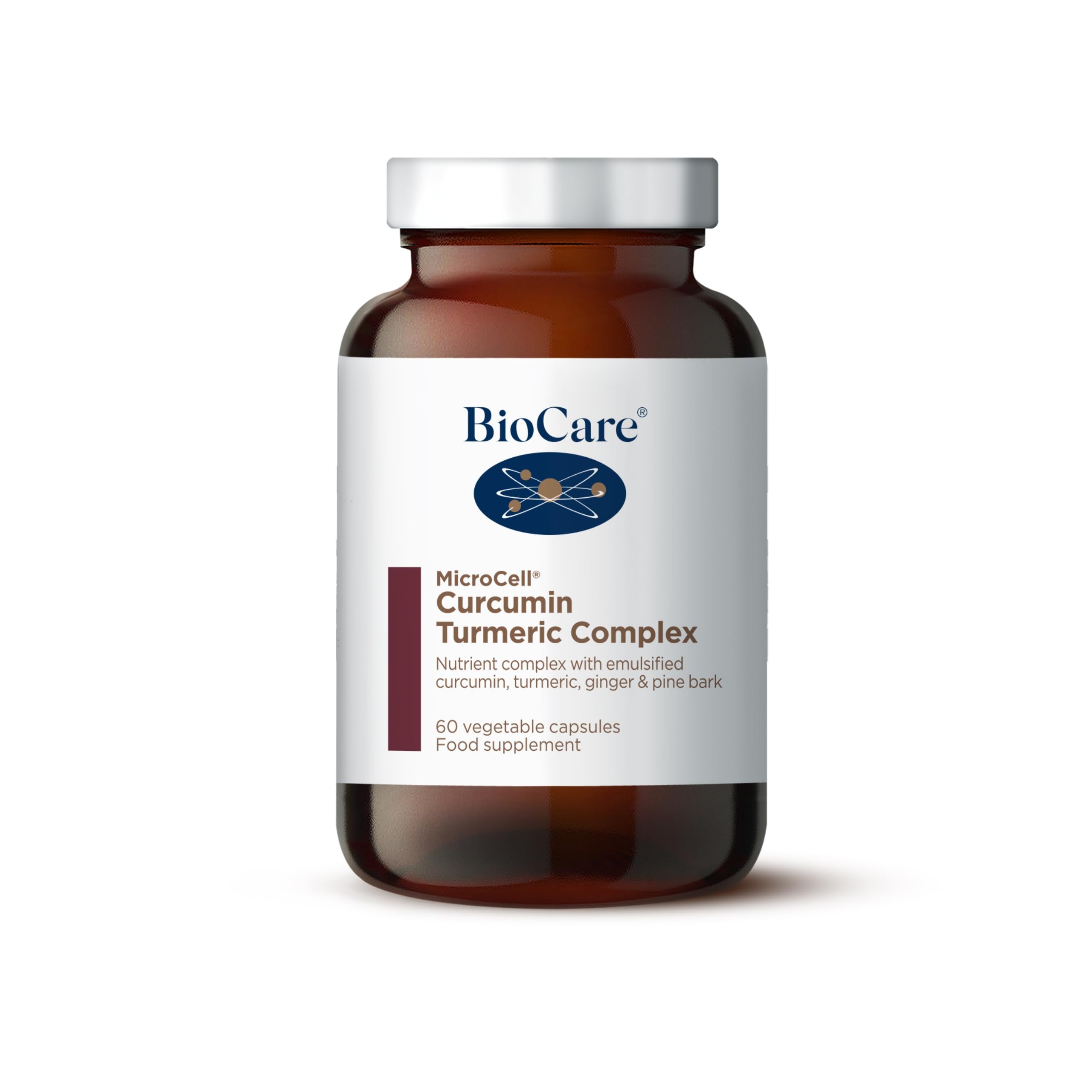 BioCare MicroCell Curcumin Turmeric Complex | Micellised Curcumin with Turmeric, Ginger and Pine Bark | Suitable for Vegetarians and Vegans - 60 Capsules
