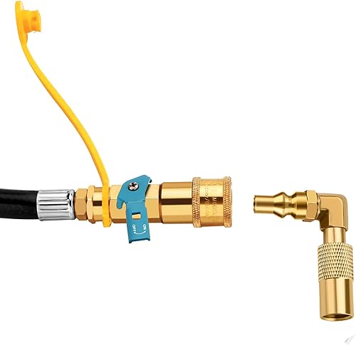 Miniatura 5 de WADEO Adaptador de codo de conexión rápida RV de 14 de pulgada de baja presión para Blackstone 17 pulgadas y 22 pulgadas de gas propano parrilla de