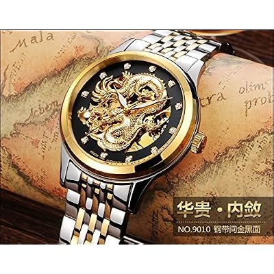 CARLIEN Men Watches Luxury Brand Hollow Automatic Mechanical Luminous Gold Watches