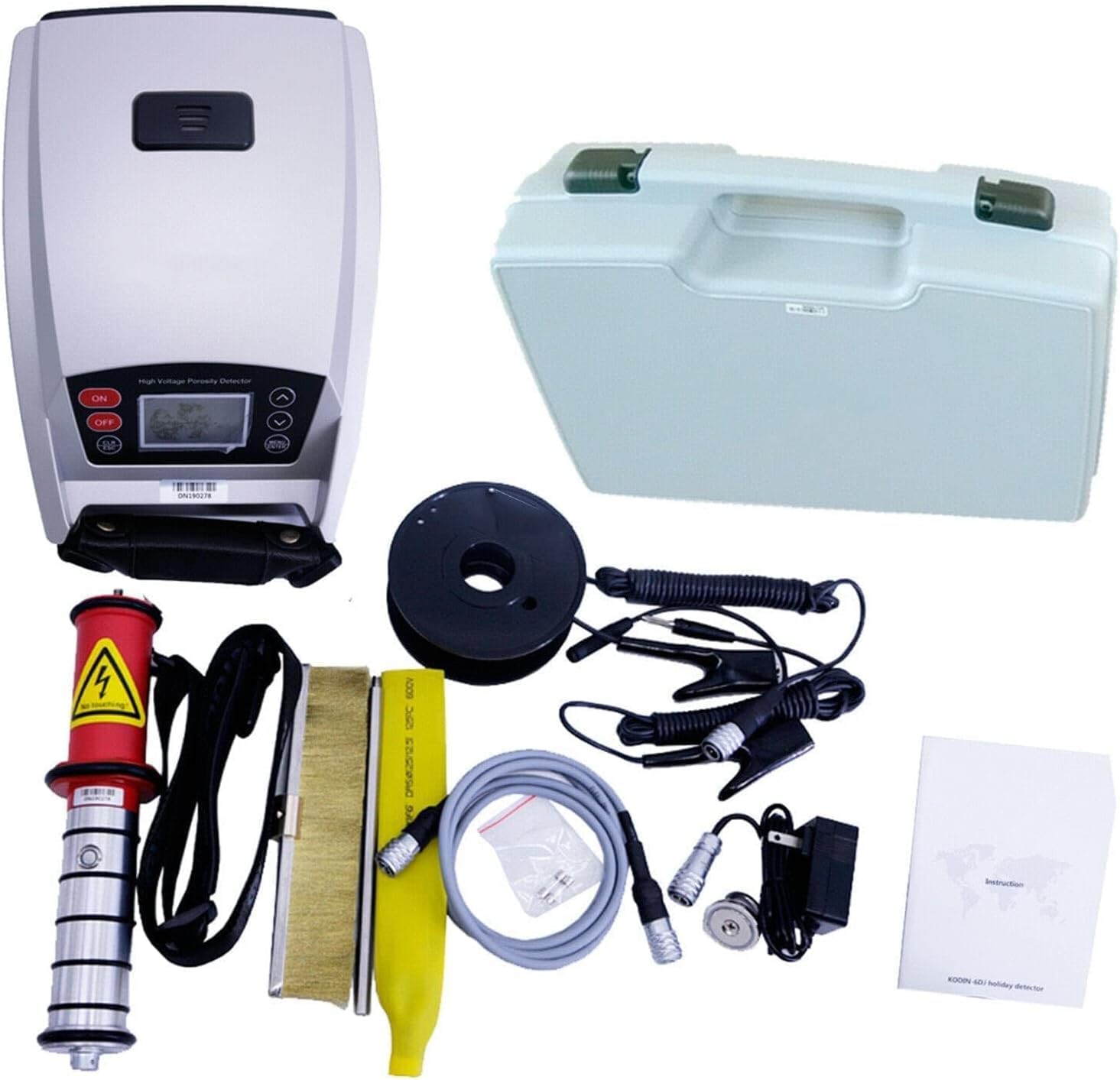 High Voltage Porosity Detector Pinhole Holiday Detector Used to Detect Metal Anti-Corrosion Coating Quality with Test Voltage 0.6KV～30KV Thickness Range 0.05～10mm Max Leak Record 999 Maximum