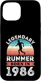 Legendary Runner Born 1986, Runner's Birthday Gifts Running Case for iPhone 15