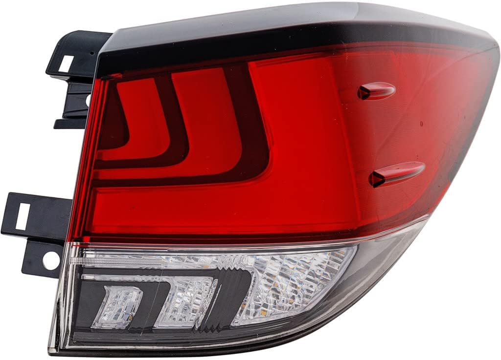 KarParts360 For Lexus RX350/RX350L 2020 2021 2022 Tail Light Assembly Driver Side | CAPA | Outer | LED | Clear and Red Lens | For Models With Signal Light | Replacement For LX2804145 | 81560-0E260