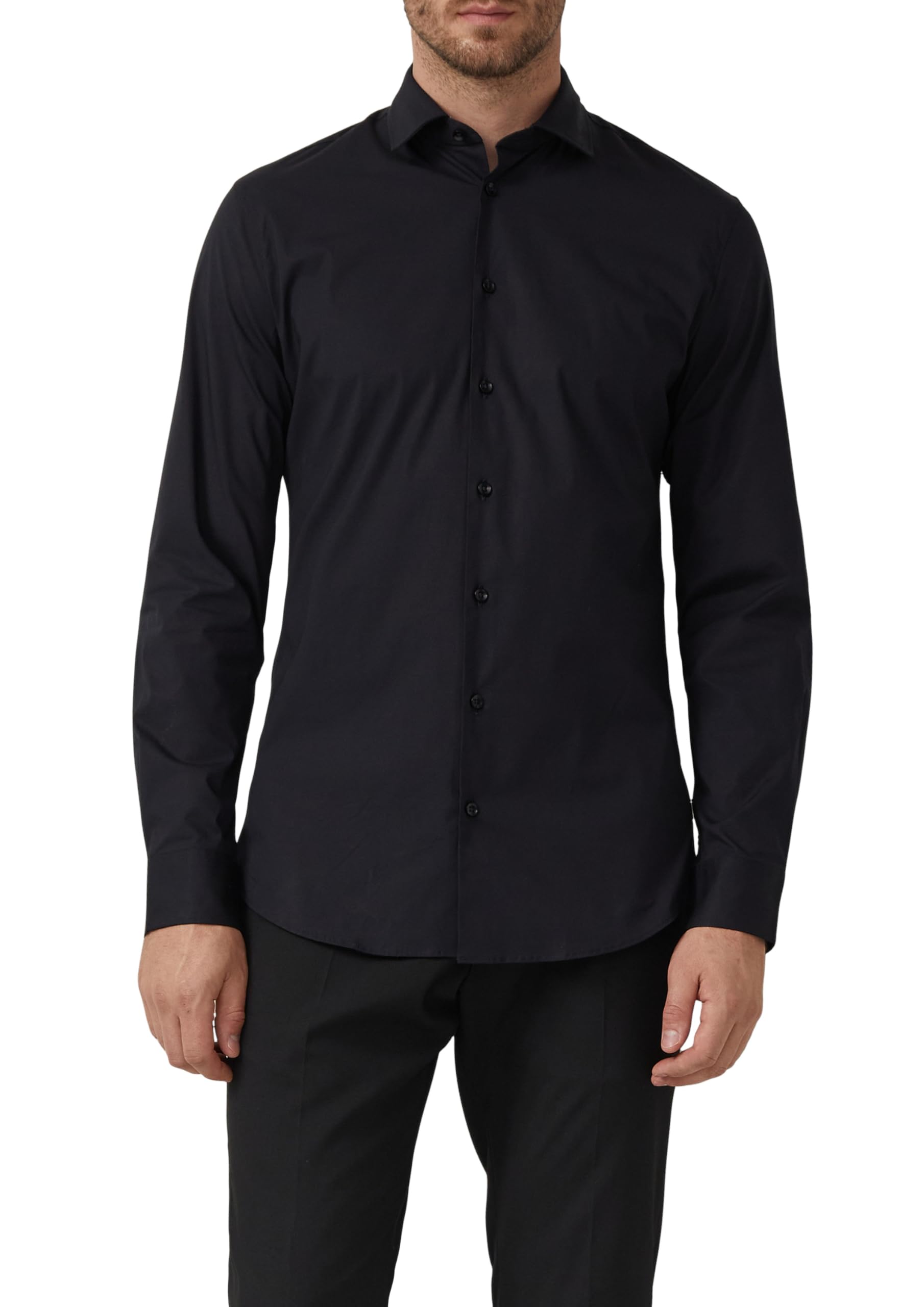 s.Oliver Tailored Fit: Langarmhemd aus Comfortstretch