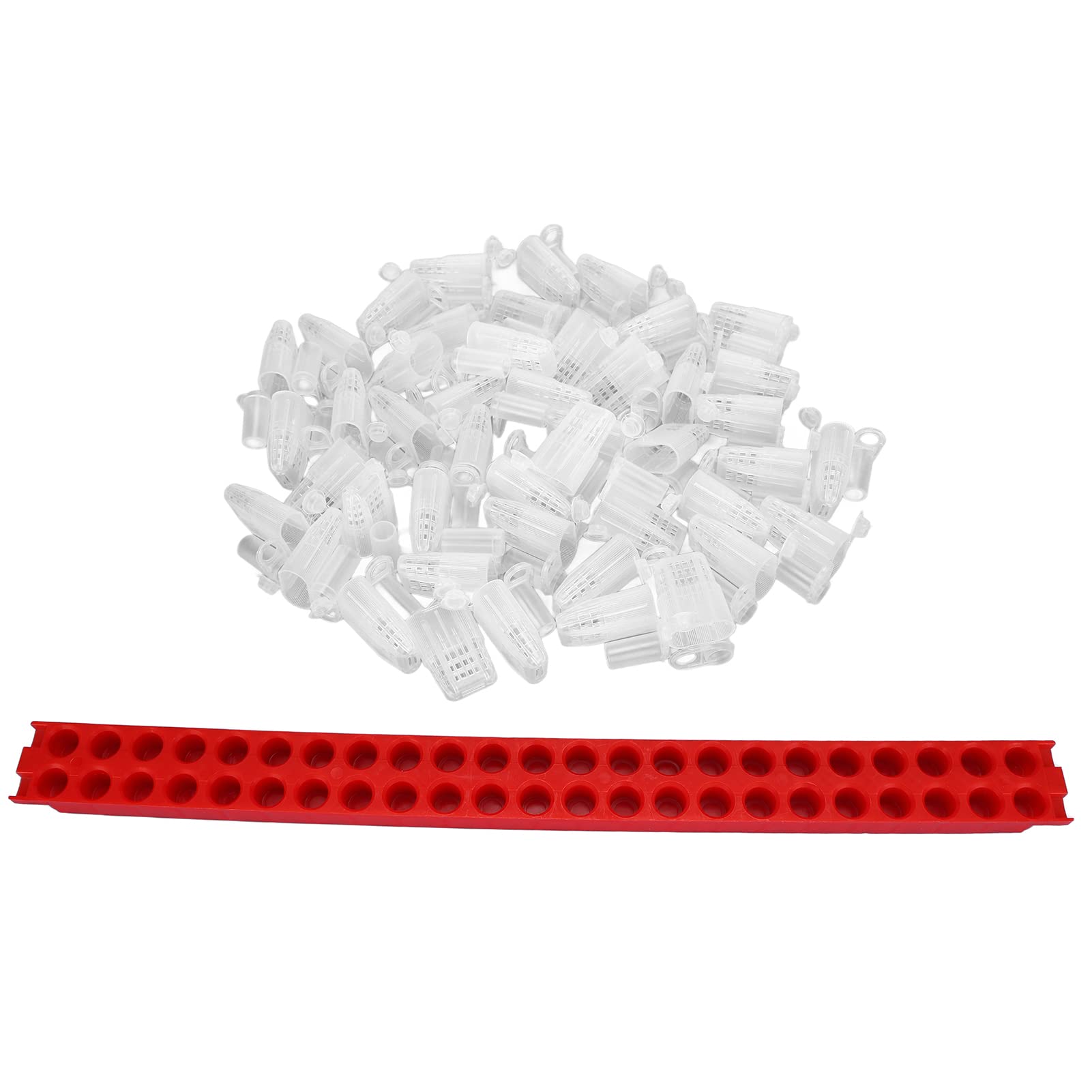 Amazon.co.jp: ミツバチ女王蜂ケージ プラスチック育成キット、46個の